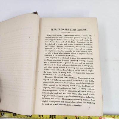 1895 THE PEOPLES COMMON SENSE MEDICAL ADVISOR IN PLAIN ENGLISH BY RV PIERCE MD - SIGNED BY AUTHOR - HARDBACK BOOK