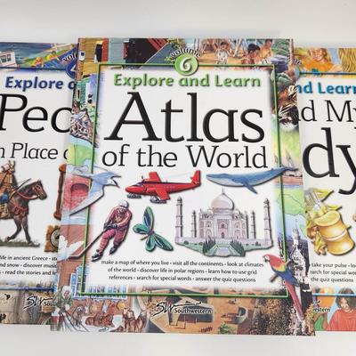 SOUTHWESTERN PUBLISHING "EXPLORE & LEARN" SET OF 6 CHILDRENS HARDBACK BOOKS