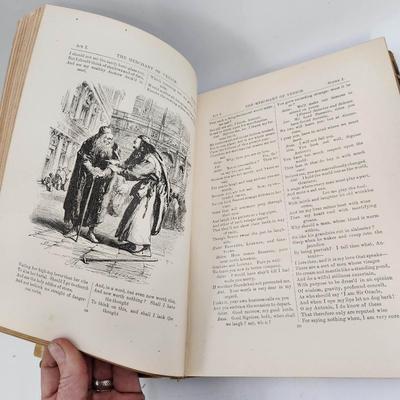 1889 SHAKESPEARE WORKS HARDBACK BOOK - SUCH HISTORY