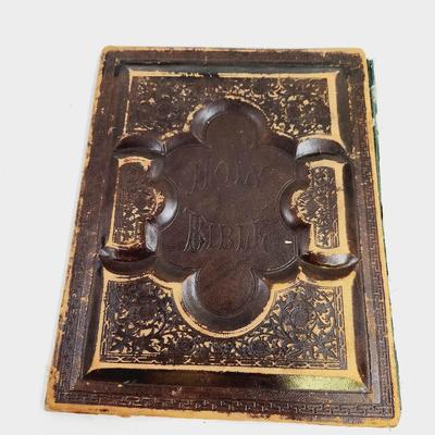 1800S HOLY BIBLE BOOK **COVER ONLY**