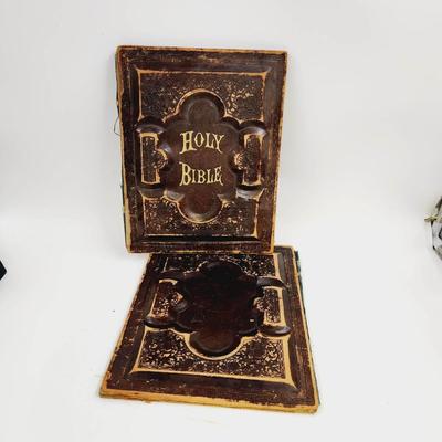 1800S HOLY BIBLE BOOK **COVER ONLY**