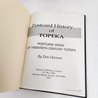 SIGNED BY AUTHOR POSTCARDS OF TOPEKA BY DON HARMON HARDBACK BOOK