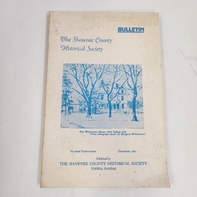 THE SHAWNEE COUNTY HISTORICAL SOCIETY - DEC 1962 BULLETIN PAPERBACK BOOK