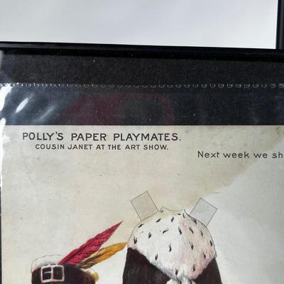 1310 Framed Set of Pollyâ€™s Paper Playmates from The Sunday Star Washington D.C. 1911