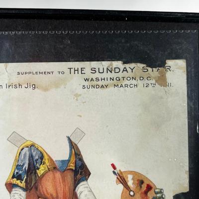 1310 Framed Set of Pollyâ€™s Paper Playmates from The Sunday Star Washington D.C. 1911