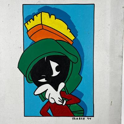1314 Original Marvin the Martian Acrylic on Canvas by MARCQ â€˜94