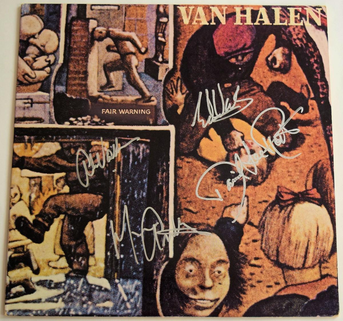 Van Halen signed Fair Warning album | EstateSales.org