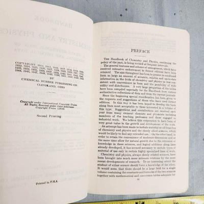 36TH EDITION OF CHEMISTRY & PHYSICS HARDBACK BOOK