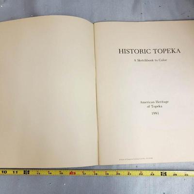 HISTORIC TOPEKA - A SKETCHBOOK TO COLOR PUBLISHED BY AMERICAN HERITAGE