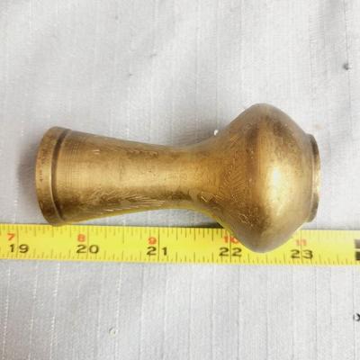 SMALL ETCHED BRASS VASE