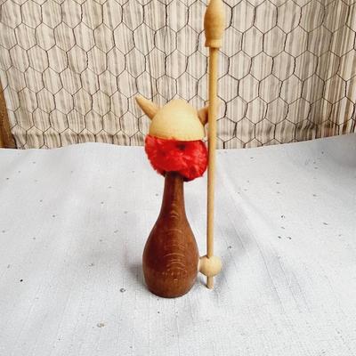 VINTAGE WOODEN VIKING DECOR MADE IN DENMARK