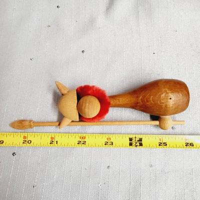 VINTAGE WOODEN VIKING DECOR MADE IN DENMARK