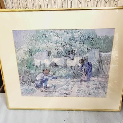 1ST STEPS AFTER MILLET by VINCENT VAN GOGH PROFESSIONAL FRAMED PRINT