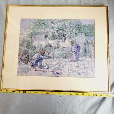 1ST STEPS AFTER MILLET by VINCENT VAN GOGH PROFESSIONAL FRAMED PRINT