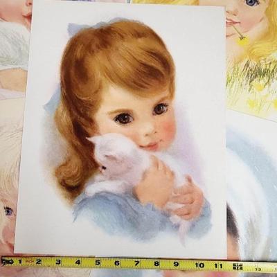 VINTAGE NORHERN PAPER MILLS LITHOS 5 GIRLS BY FRANCES HOOK