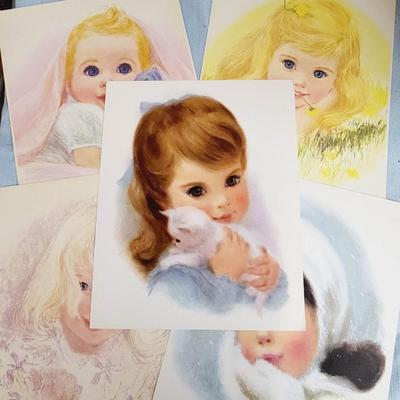 VINTAGE NORHERN PAPER MILLS LITHOS 5 GIRLS BY FRANCES HOOK