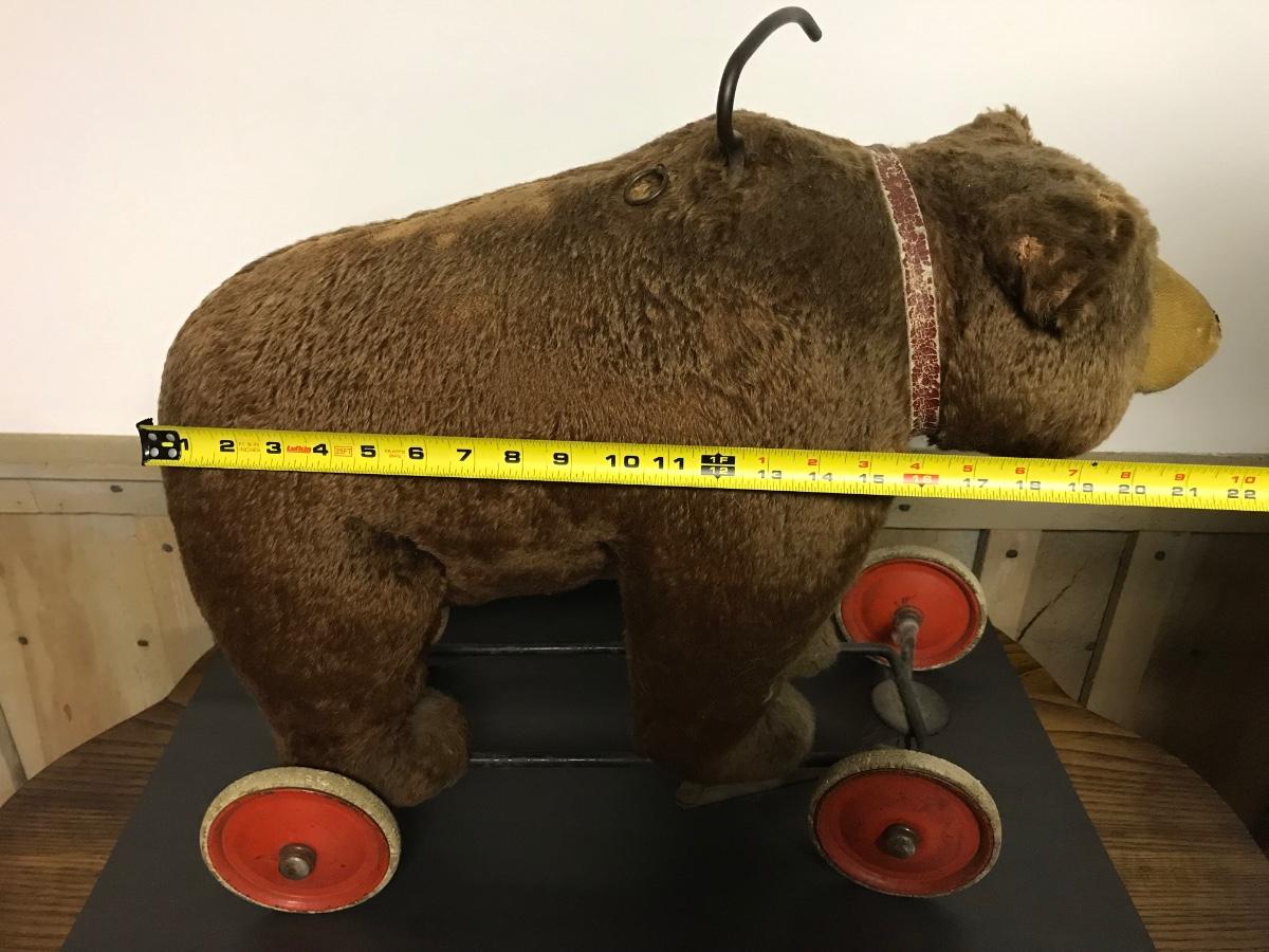 original steiff bear on wheels