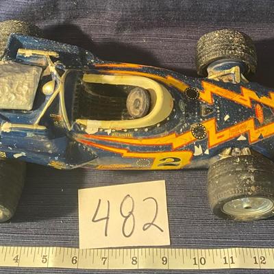 Rare Lionstone Porcelain Race Car Whiskey Decanter