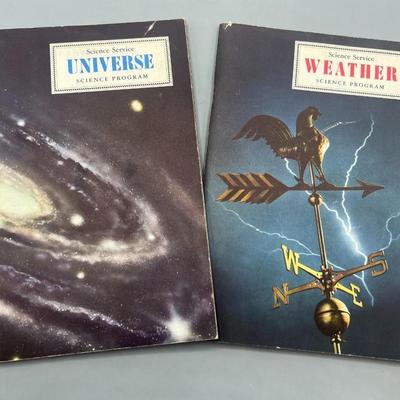 Science Service Program Book Pair Books Weather & Universe