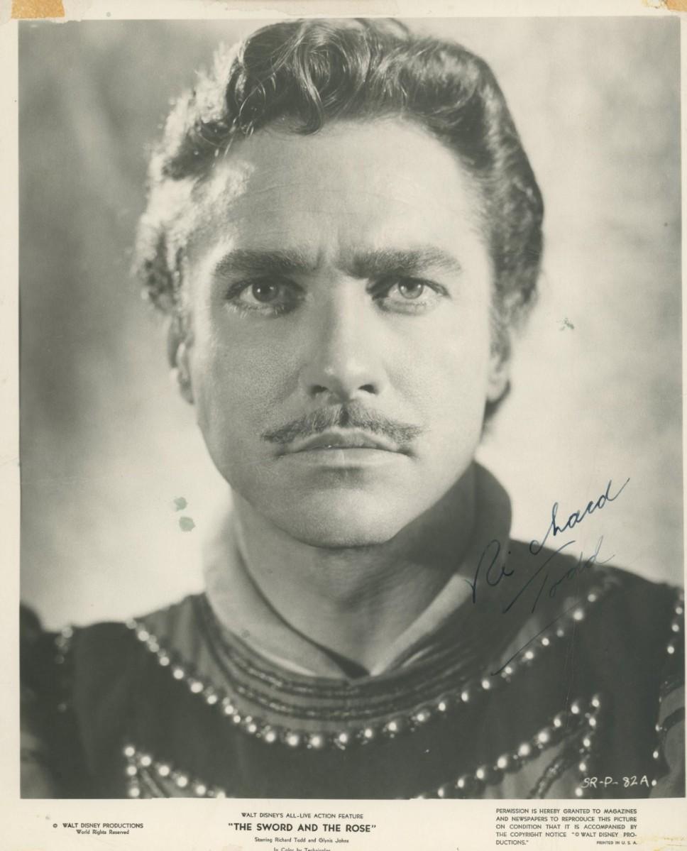 Richard Todd signed The Dam Busters photo
