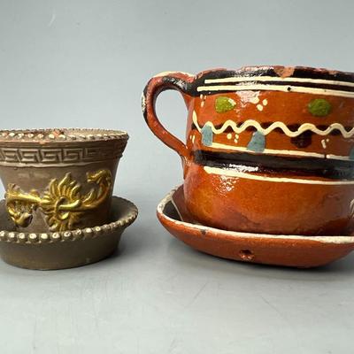 Vintage Rustic Primitive Miniature Pottery Art Tonala Mexico