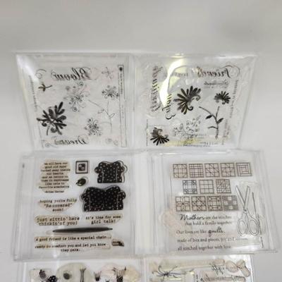 5 PC ACRYLIC CLEAR STAMP BUNDLE