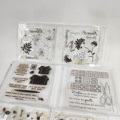 5 PC ACRYLIC CLEAR STAMP BUNDLE