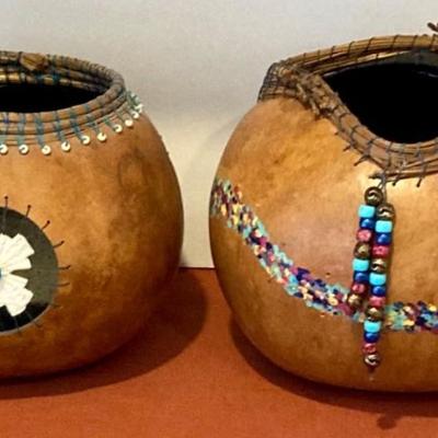 Two Decorative Gourds