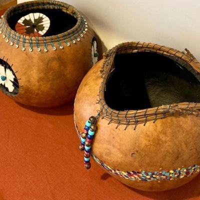 Two Decorative Gourds