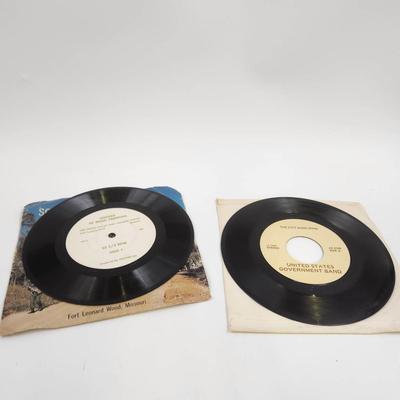 VINTAGE MILITARY MUSIC 45 RECORDS