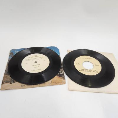 VINTAGE MILITARY MUSIC 45 RECORDS