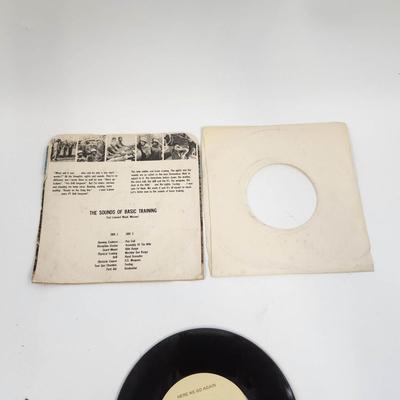 VINTAGE MILITARY MUSIC 45 RECORDS