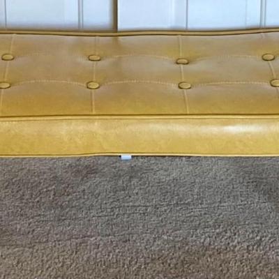 Vintage Babcock Phillips Yellow Vinyl Bench