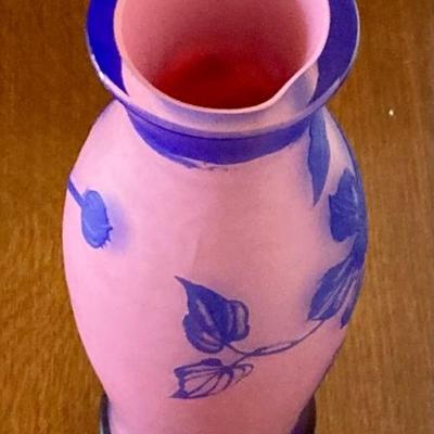 Vintage Pink And Blue Vase