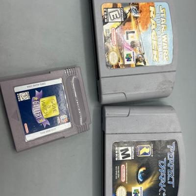Nintendo 64 & Gameboy Video Games Star Wars Racers Perfect Dark Game & Watch
