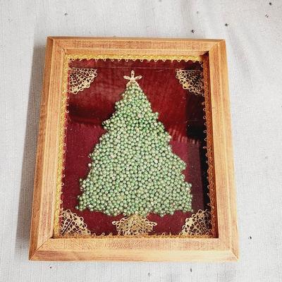 VINTAGE HANDCRAFTED FRAMED JEWELRY TREE