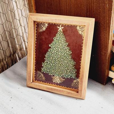 VINTAGE HANDCRAFTED FRAMED JEWELRY TREE