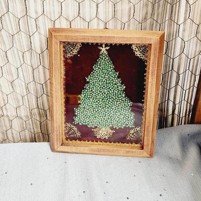 VINTAGE HANDCRAFTED FRAMED JEWELRY TREE