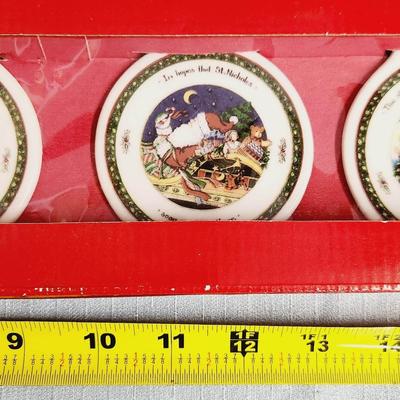 INTERNATIONAL CHINA "A CHRISTMAS STORY" PORCELAIN ORNAMENTS