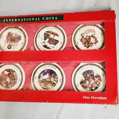 INTERNATIONAL CHINA "A CHRISTMAS STORY" PORCELAIN ORNAMENTS
