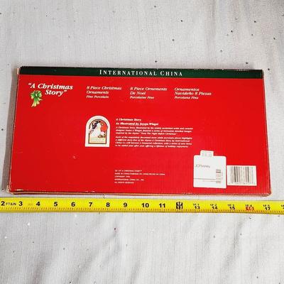 INTERNATIONAL CHINA "A CHRISTMAS STORY" PORCELAIN ORNAMENTS