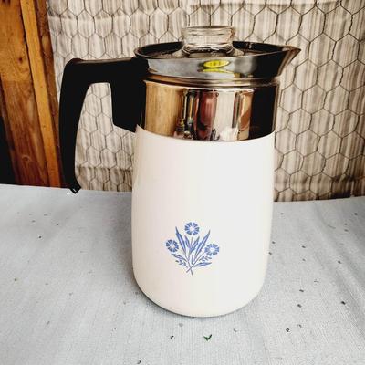 VINTAGE 6 CUP CORNING PERCOLATOR STOVE TOP