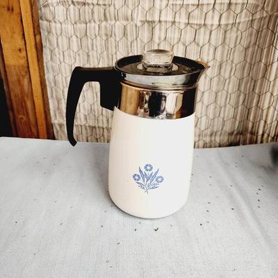 VINTAGE 6 CUP CORNING PERCOLATOR STOVE TOP