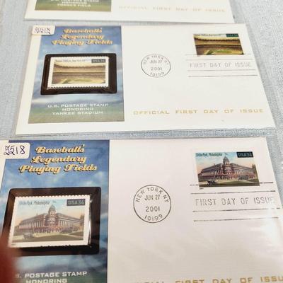 FIRST DAY OF ISSUE - BASEBALLS LEGENDARY PLAYING FIELDS - 2001