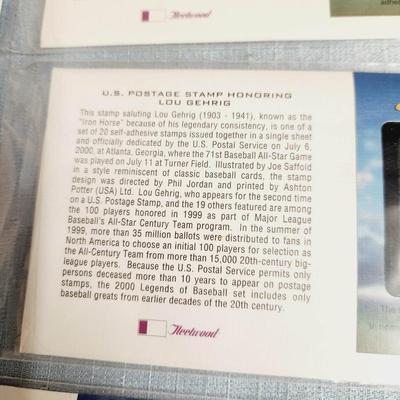 FIRST DAY OF ISSUE STAMPS - A LEGEND OF BASEBALL - 2000