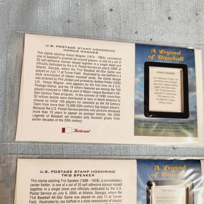 FIRST DAY OF ISSUE STAMPS - A LEGEND OF BASEBALL - 2000
