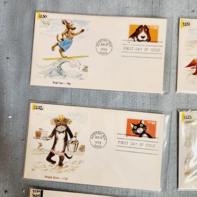 FIRST DAY OF ISSUE STAMPS - BRIGHT EYES CARTOON -