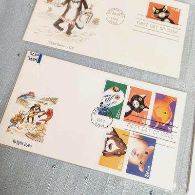 FIRST DAY OF ISSUE STAMPS - BRIGHT EYES CARTOON -
