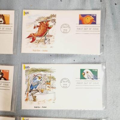 FIRST DAY OF ISSUE STAMPS - BRIGHT EYES CARTOON -