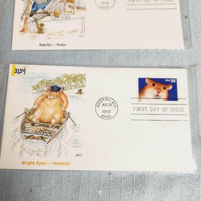 FIRST DAY OF ISSUE STAMPS - BRIGHT EYES CARTOON -